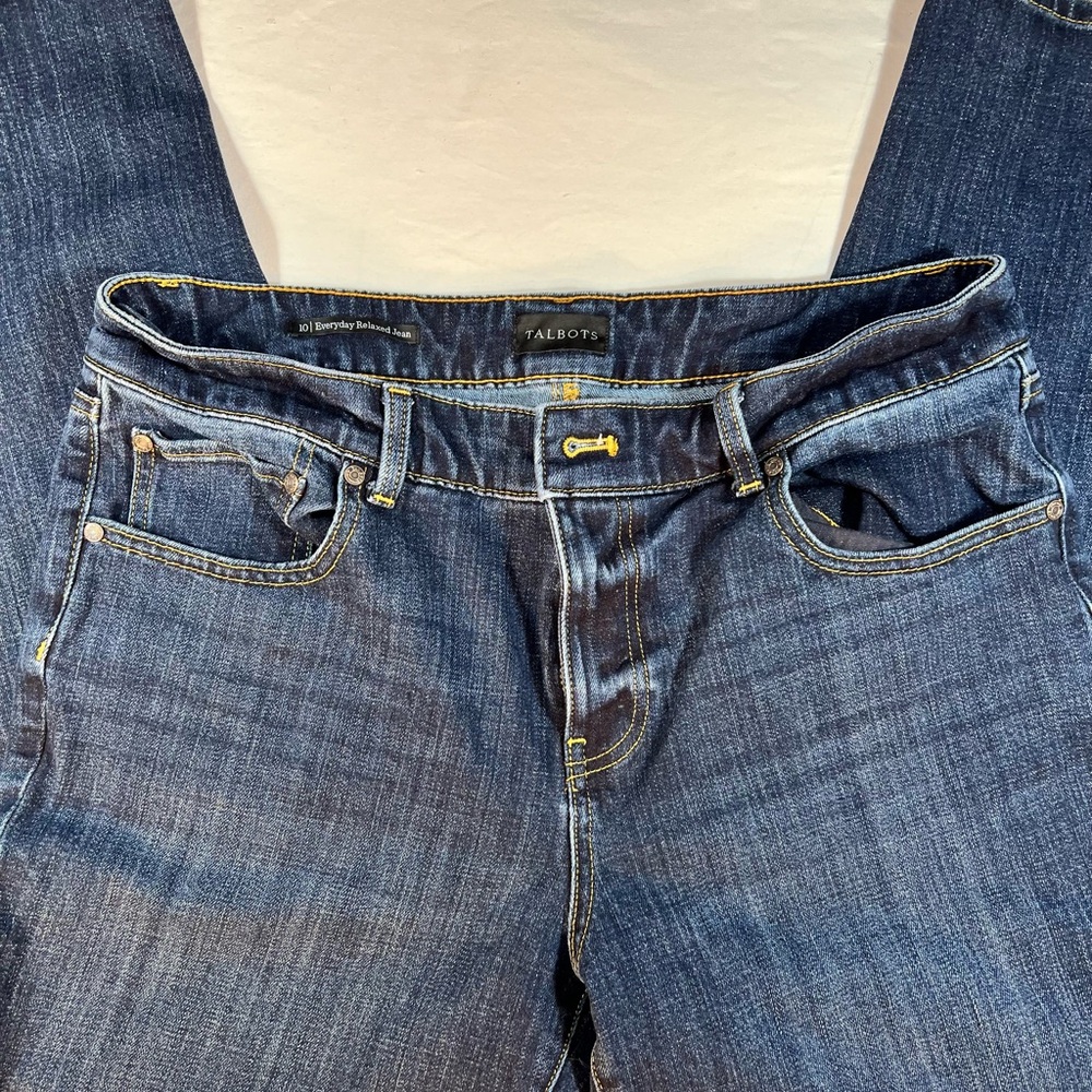 Talbots Dark Blue Relaxed Jeans - Picture 2 of 9